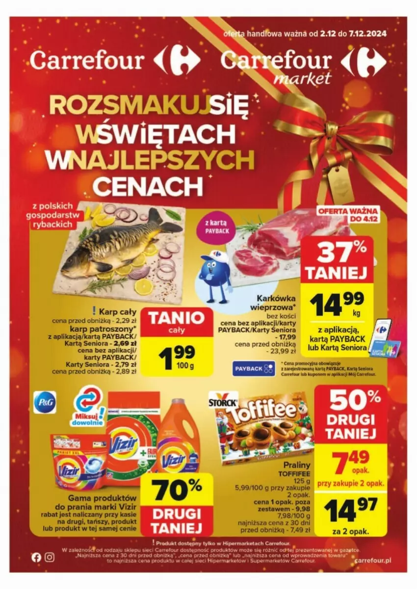 Gazetka promocyjna Carrefour - ważna 02.12 do 07.12.2024 - strona 1 - produkty: Fa, Ryba