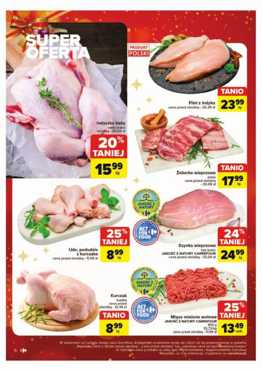 Gazetka promocyjna Carrefour - ważna 02.12 do 07.12.2024 - strona 40 - produkty: Kurczak, Mięso, Mięso mielone, Szynka, Szynka wieprzowa, Tusz, Vizir