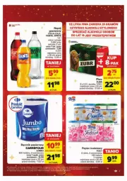 Gazetka promocyjna Carrefour - Gazetka - ważna od 07.12 do 07.12.2024 - strona 23 - produkty: Piwo, Papier, Coca-Cola, Papier toaletowy, Ręcznik, Napój gazowany, Foxy, Fanta, Sprite, Napój, Fa