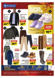 Gazetka promocyjna Carrefour - Gazetka - ważna od 07.12 do 07.12.2024 - strona 33 - produkty: Sweter, Sok, Spodnie sztruksowe, Kapcie, Kurtka, Kosz, Klej, Kozaki, Koszula, Dzieci, Spodnie, Sukienka