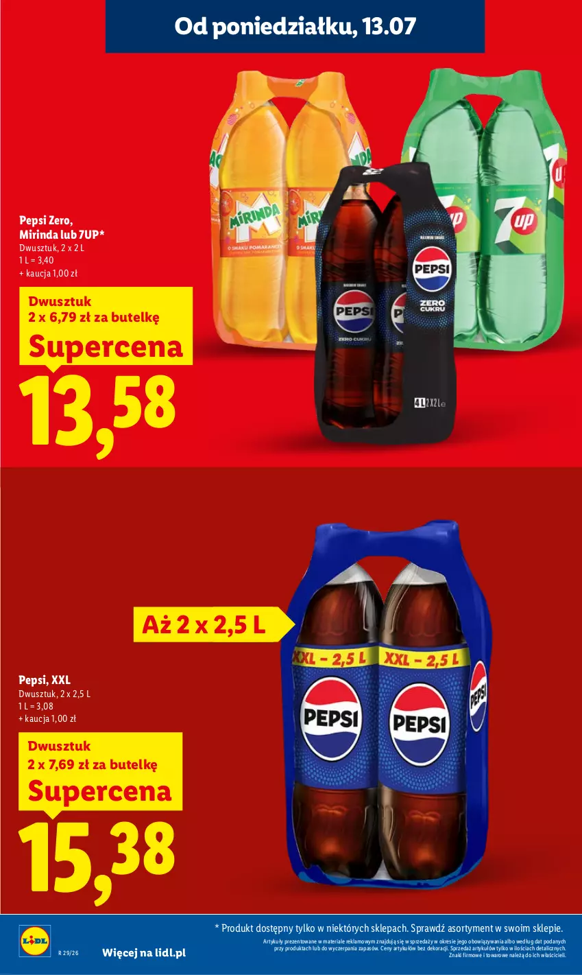 Gazetka promocyjna Lidl - Gazetka ważna od 13.07 do 15.07 - ważna 13.07 do 15.07.2026 - strona 16 - produkty: 7up, Mirinda, Pepsi