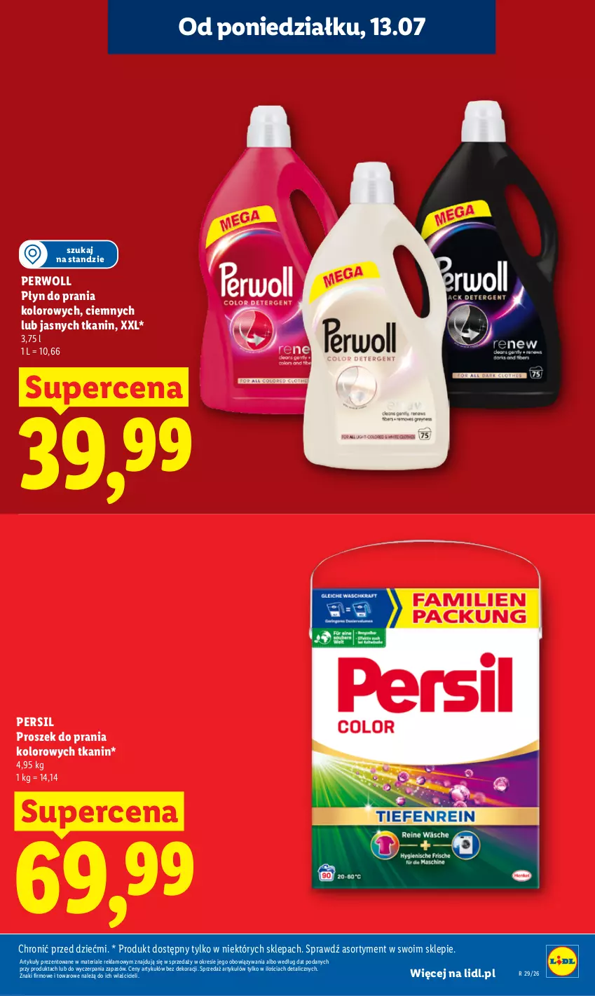Gazetka promocyjna Lidl - Gazetka ważna od 13.07 do 15.07 - ważna 13.07 do 15.07.2026 - strona 21 - produkty: Persil, Perwoll, Płyn do prania, Proszek do prania