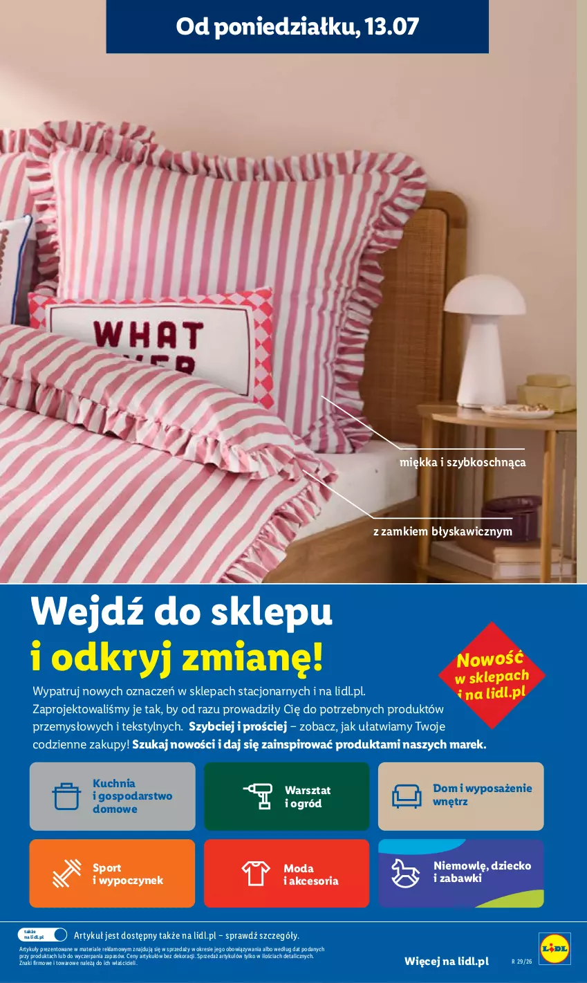 Gazetka promocyjna Lidl - Gazetka ważna od 13.07 do 15.07 - ważna 13.07 do 15.07.2026 - strona 37 - produkty: Kuchnia, Moda, Ogród, Por, Sport