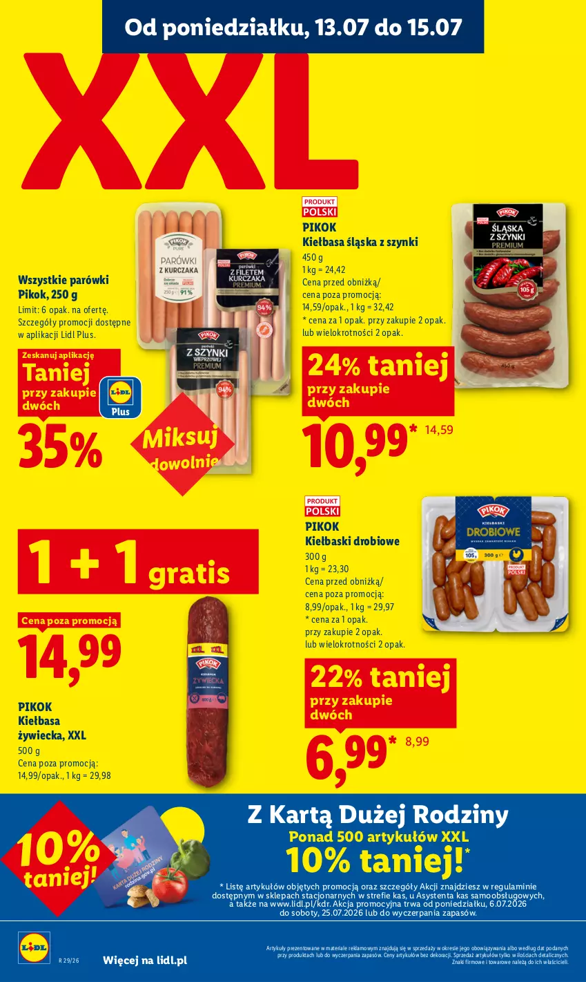 Gazetka promocyjna Lidl - Gazetka ważna od 13.07 do 15.07 - ważna 13.07 do 15.07.2026 - strona 48 - produkty: Gra, Kiełbasa, Kiełbasa śląska, Parówki, PIKOK