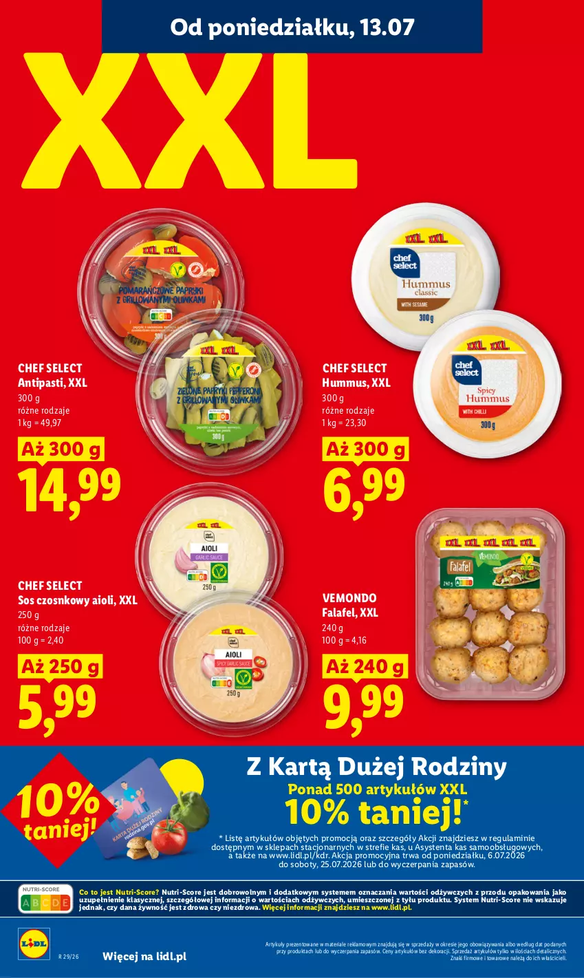 Gazetka promocyjna Lidl - Gazetka ważna od 13.07 do 15.07 - ważna 13.07 do 15.07.2026 - strona 52 - produkty: Fa, Hummus, Mus, Sos, Sos czosnkowy