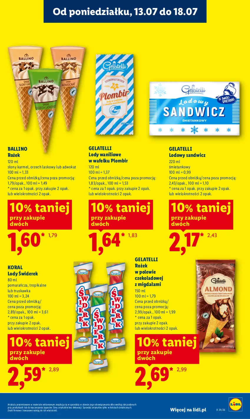 Gazetka promocyjna Lidl - Gazetka ważna od 13.07 do 15.07 - ważna 13.07 do 15.07.2026 - strona 55 - produkty: Lody