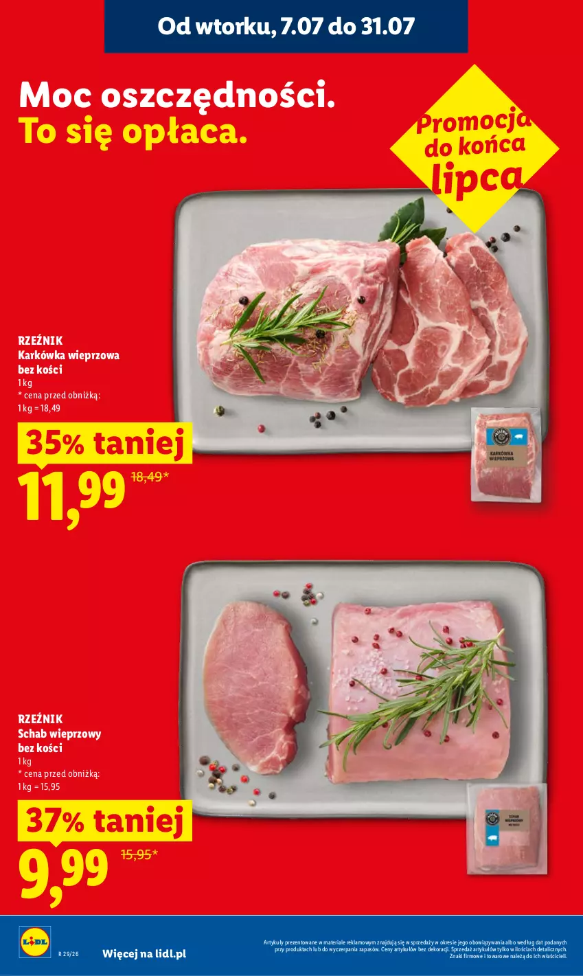 Gazetka promocyjna Lidl - Gazetka ważna od 13.07 do 15.07 - ważna 13.07 do 15.07.2026 - strona 8 - produkty: Karkówka wieprzowa, Schab wieprzowy