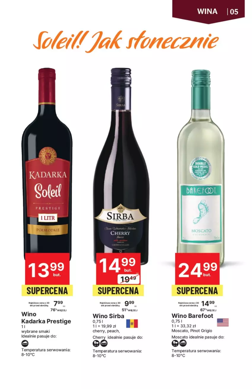 Gazetka promocyjna Delikatesy Centrum - DeliBarek DC42/DC43 - ważna 26.10 do 08.11.2023 - strona 5 - produkty: Barefoot, Pinot Grigio, Ser, Wino