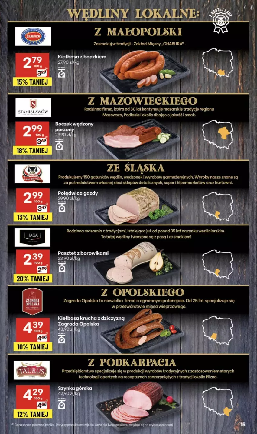 Gazetka promocyjna Delikatesy Centrum - Franczyza DC47 Czwartek - ważna 20.11 do 26.11.2025 - strona 15 - produkty: Boczek, Karp, Kiełbasa, Kiełbasa krucha, Pasztet, Polędwica, Szynka