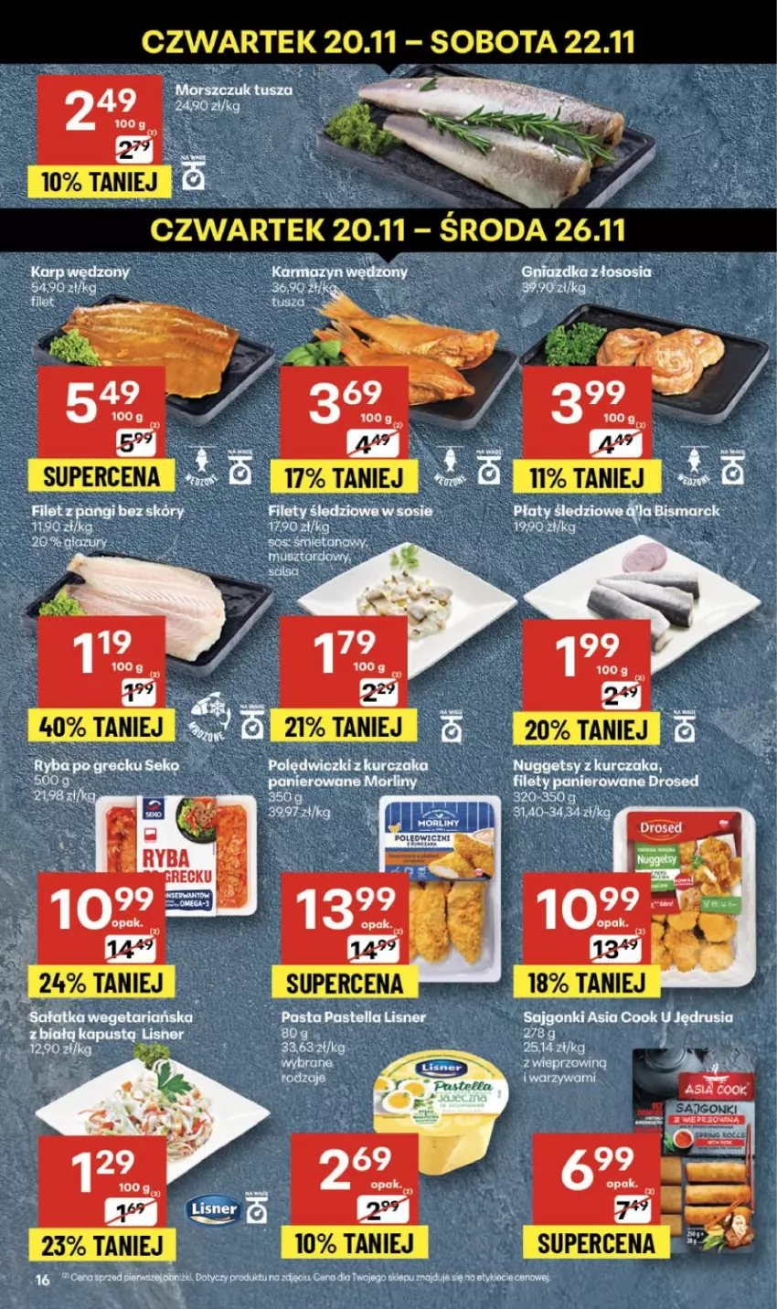 Gazetka promocyjna Delikatesy Centrum - Franczyza DC47 Czwartek - ważna 20.11 do 26.11.2025 - strona 16 - produkty: Gra, Lisner, Sajgonki, Sos