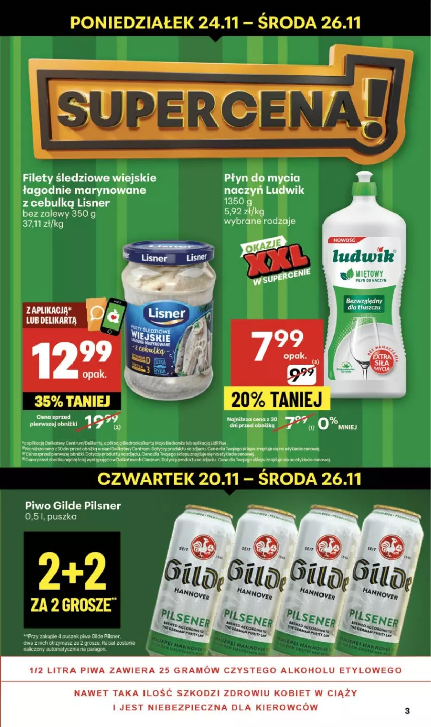 Gazetka promocyjna Delikatesy Centrum - Franczyza DC47 Czwartek - ważna 20.11 do 26.11.2025 - strona 3 - produkty: Gra, Koc, Lisner, Ludwik, Piec, Piwa, Piwo, Płyn do mycia, Rum