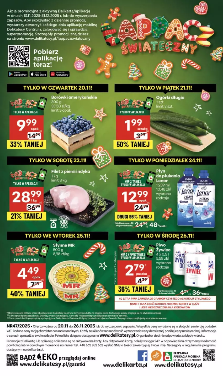Gazetka promocyjna Delikatesy Centrum - Franczyza DC47 Czwartek - ważna 20.11 do 26.11.2025 - strona 40 - produkty: Filet z piersi indyka, Gra, Klej, Mobil, Piec, Piwa, Piwo, Rum, Słynne, Tera