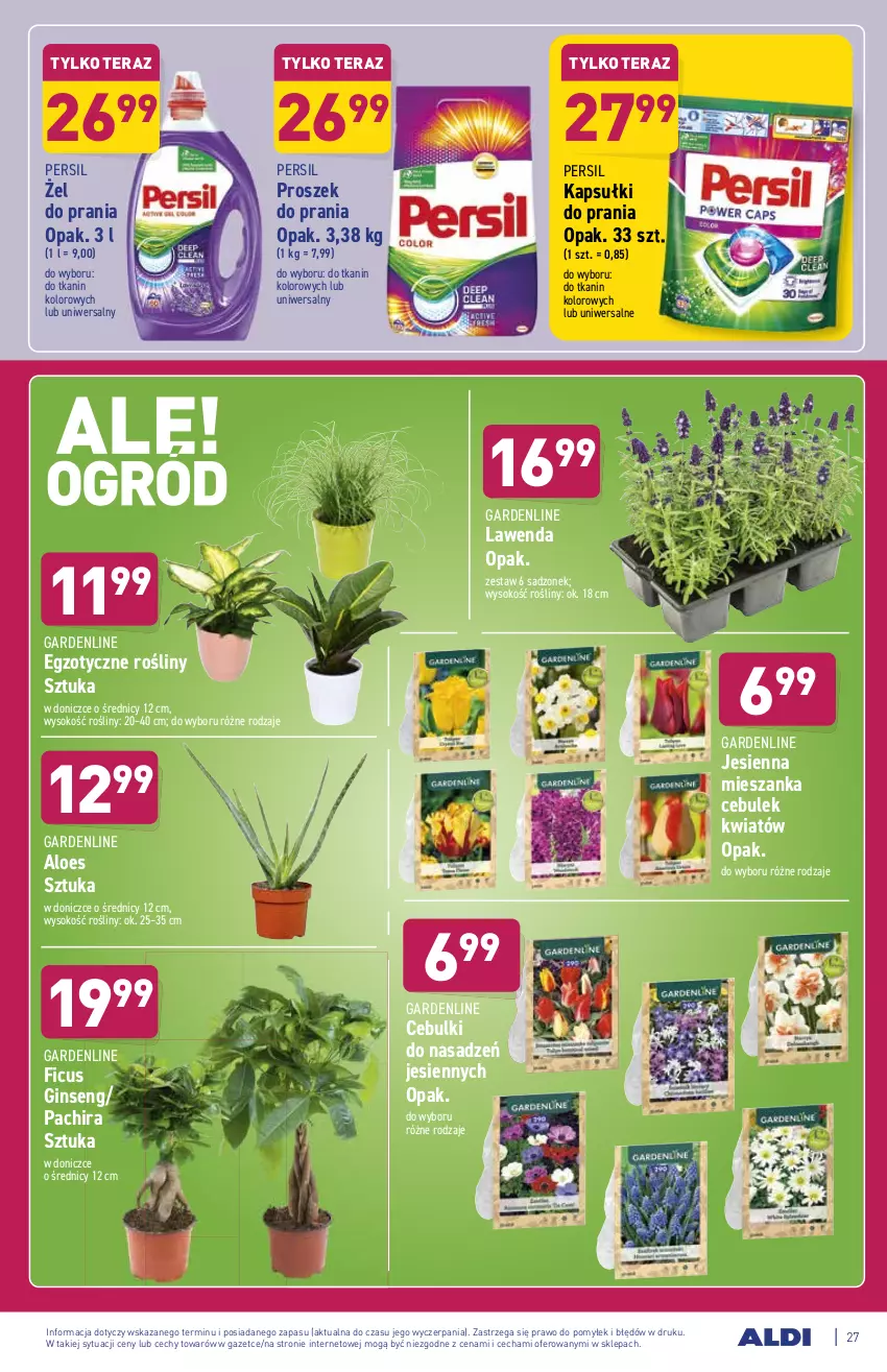 Gazetka promocyjna Aldi - SUPER SMACZNE OKAZJE - ważna 06.09 do 11.09.2021 - strona 27 - produkty: Gin, Kapsułki do prania, O nas, Persil, Proszek do prania, Sok, Tera