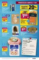 Gazetka promocyjna Aldi - SUPER SMACZNE OKAZJE - Gazetka - ważna od 11.09 do 11.09.2021 - strona 9 - produkty: Sok, Sardynki, Cytryny, Tera, Szprot, Krewetki, Oliwa z oliwek, Olej