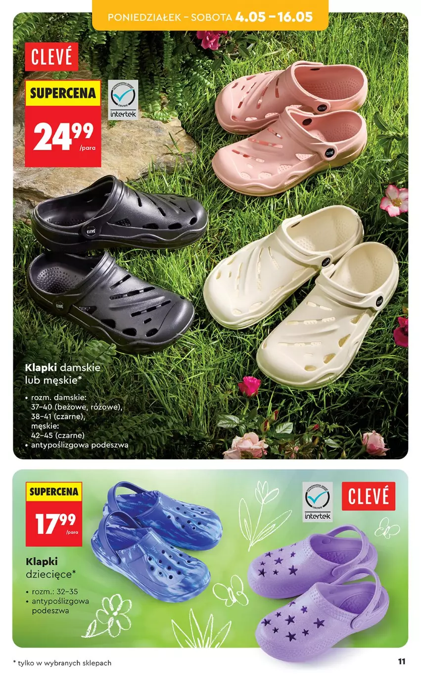 Gazetka promocyjna Biedronka - Okazje Tygodnia - ważna 04.05 do 16.05.2026 - strona 11 - produkty: Dzieci, Klapki