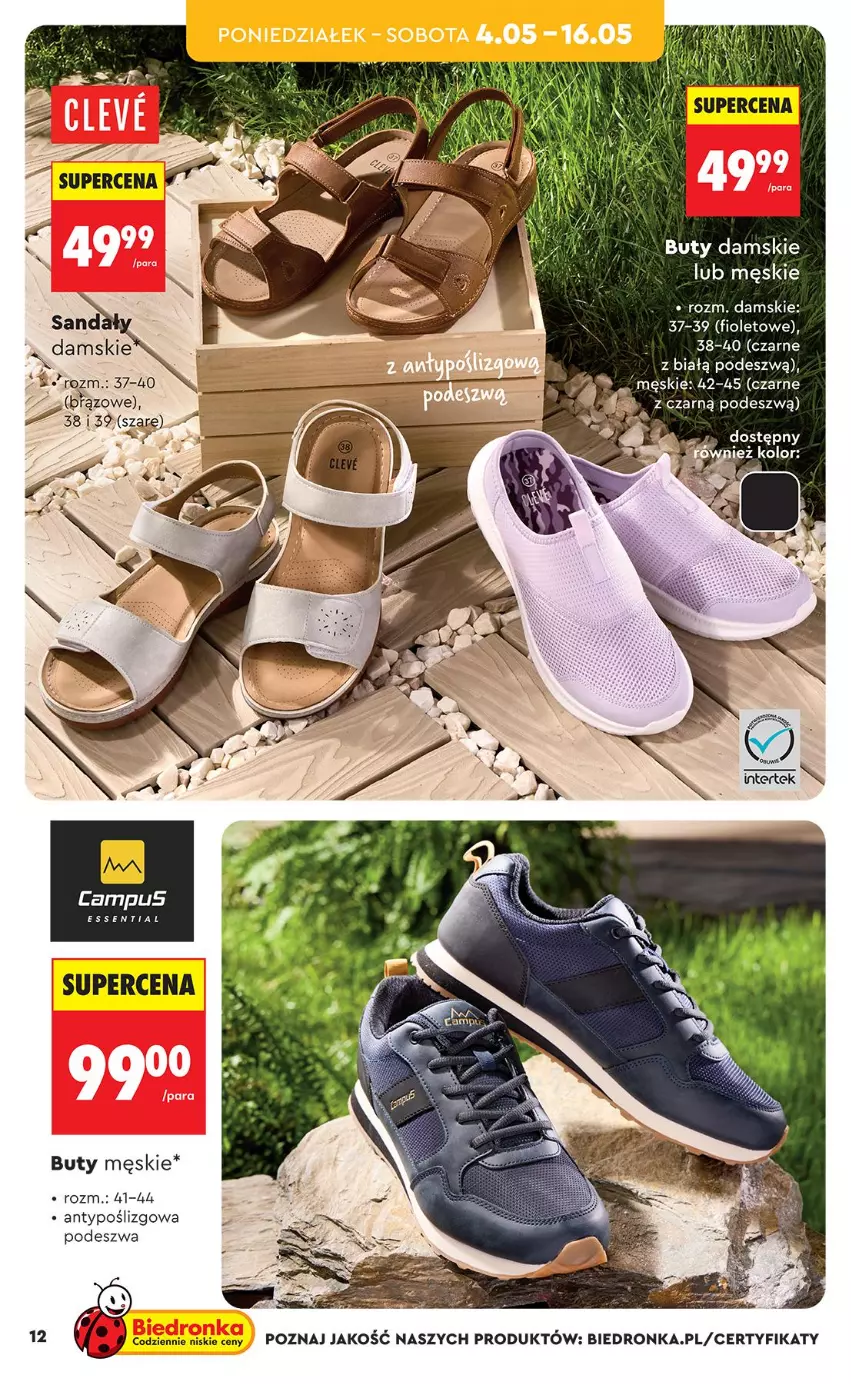 Gazetka promocyjna Biedronka - Okazje Tygodnia - ważna 04.05 do 16.05.2026 - strona 12 - produkty: Buty