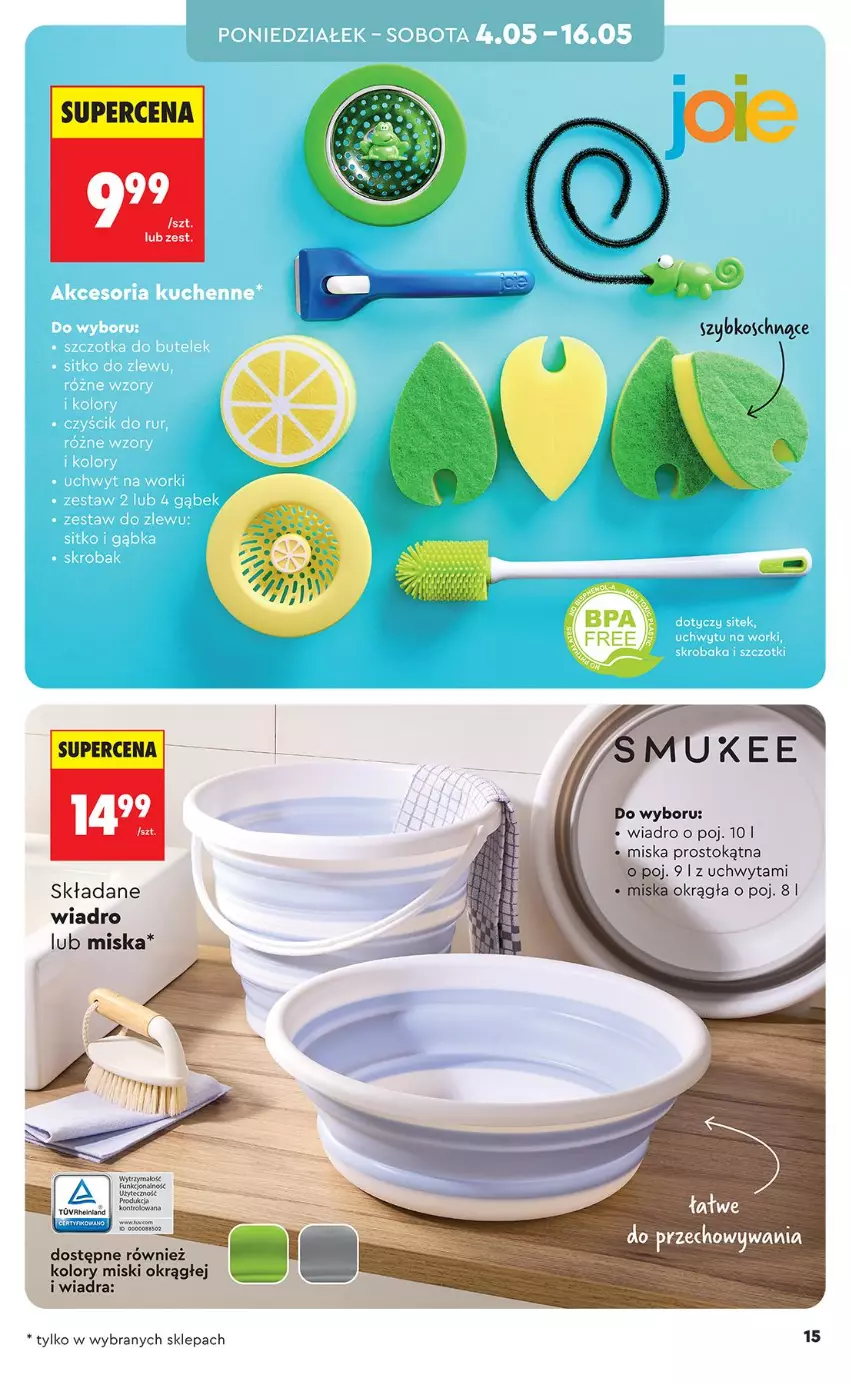 Gazetka promocyjna Biedronka - Okazje Tygodnia - ważna 04.05 do 16.05.2026 - strona 15 - produkty: Miska, Wiadro
