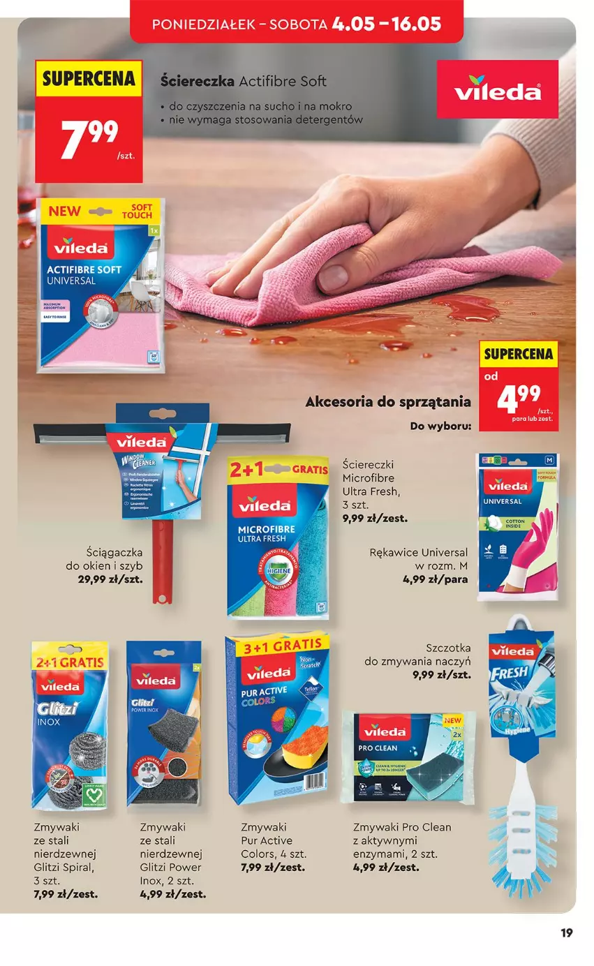 Gazetka promocyjna Biedronka - Okazje Tygodnia - ważna 04.05 do 16.05.2026 - strona 19 - produkty: Haier, Pur, Rękawice, Szczotka, Szczotka do zmywania
