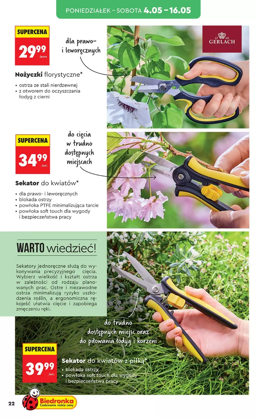 Gazetka promocyjna Biedronka - Okazje Tygodnia - ważna 04.05 do 16.05.2026 - strona 22 - produkty: Fa, Noż, Nożyczki, Piec, Sekator