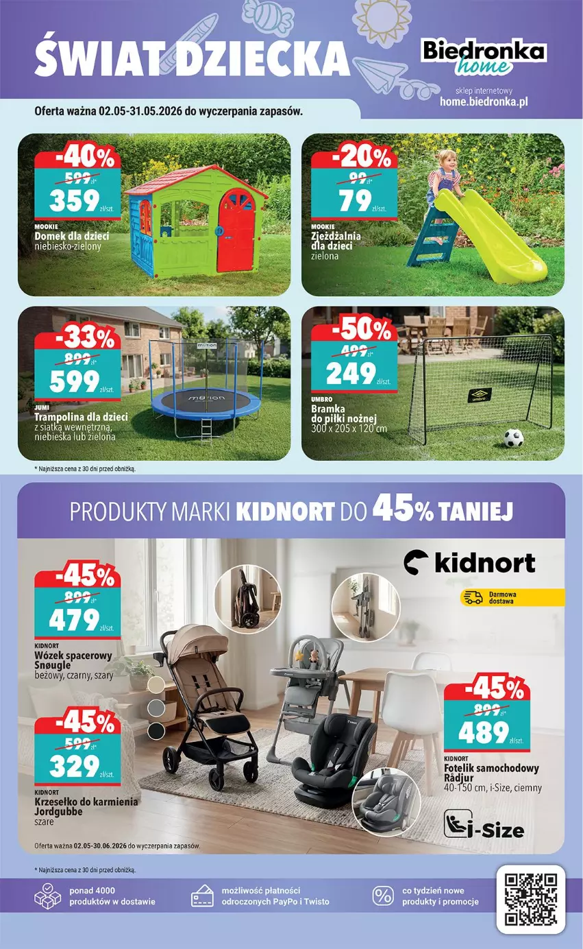 Gazetka promocyjna Biedronka - Okazje Tygodnia - ważna 04.05 do 16.05.2026 - strona 53 - produkty: Acer, Dzieci, Fotel, Fotelik, Fotelik samochodowy, Karmi, Krzesełko do karmienia, Noż, Wózek