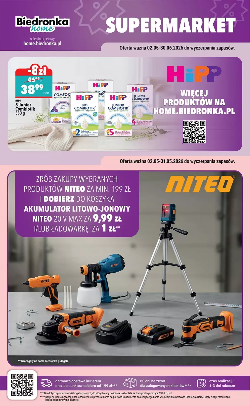 Gazetka promocyjna Biedronka - Okazje Tygodnia - ważna 04.05 do 16.05.2026 - strona 54 - produkty: HiPP, Kosz, Mus, Por, Sport, Tran
