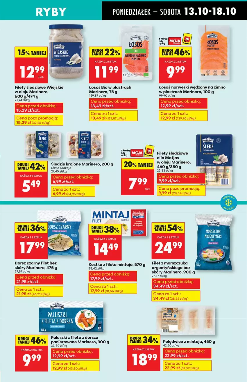 Gazetka promocyjna Biedronka - Od poniedziałku 13.10 - ważna 13.10 do 18.10.2025 - strona 27 - produkty: Dorsz, Matjas, Mintaj, Olej