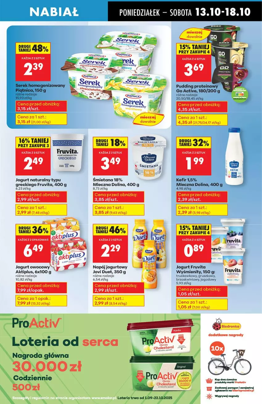 Gazetka promocyjna Biedronka - Od poniedziałku 13.10 - ważna 13.10 do 18.10.2025 - strona 33 - produkty: Aktiplus, Gry, Jogurt, Jogurt naturalny, Kefir, LG, Napój, Napój jogurtowy, Piątnica, Pudding, Ser, Serek, Serek homogenizowany