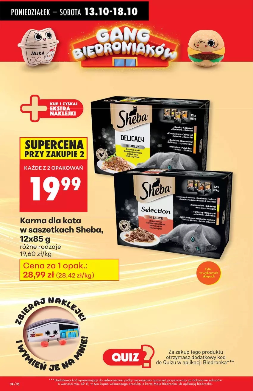 Gazetka promocyjna Biedronka - Od poniedziałku 13.10 - ważna 13.10 do 18.10.2025 - strona 34 - produkty: LG, Quiz, Sheba
