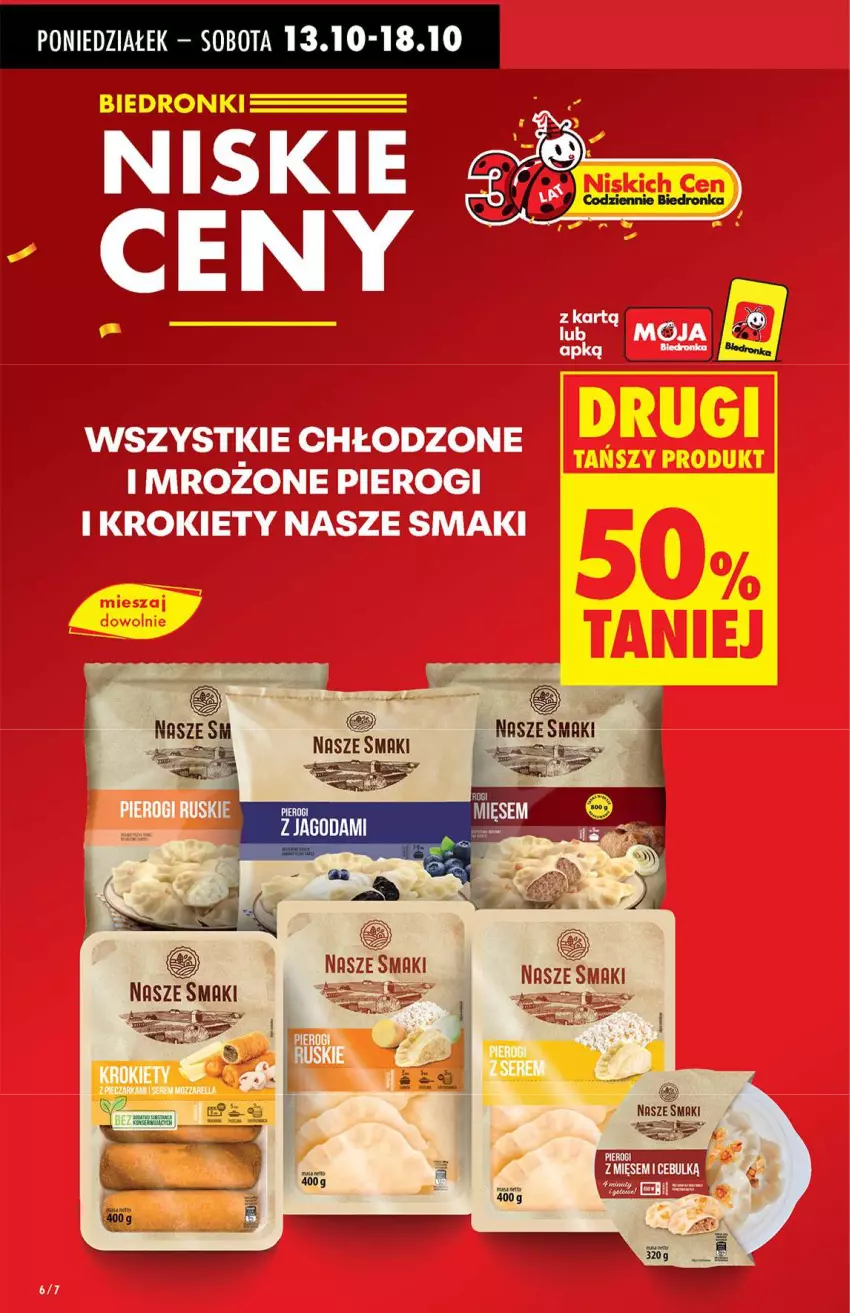 Gazetka promocyjna Biedronka - Od poniedziałku 13.10 - ważna 13.10 do 18.10.2025 - strona 6 - produkty: Krokiety, Pierogi