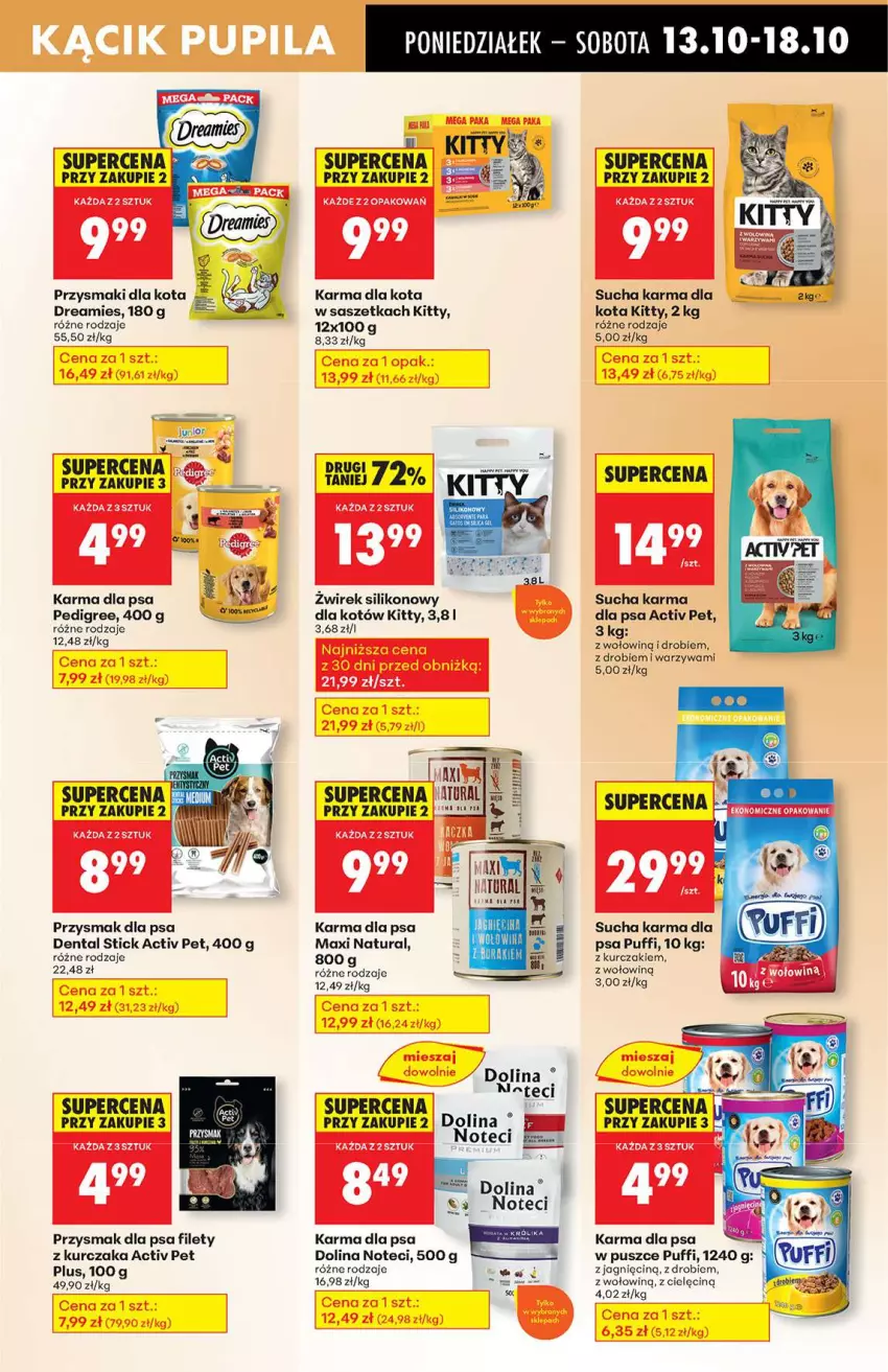 Gazetka promocyjna Biedronka - Od poniedziałku 13.10 - ważna 13.10 do 18.10.2025 - strona 63 - produkty: Kurczak, Pedigree, Przysmak dla psa, Przysmaki, Puf, Sucha karma, Warzywa