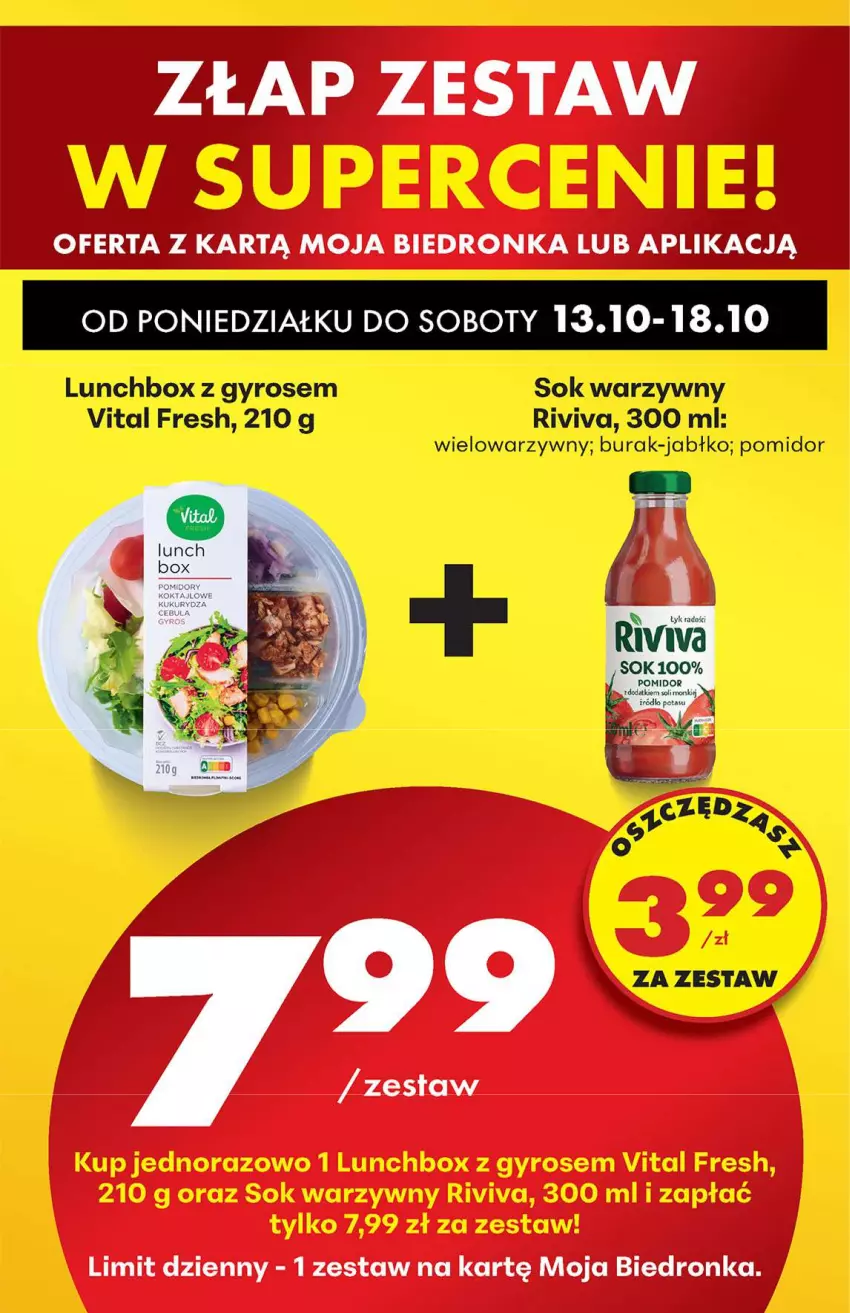 Gazetka promocyjna Biedronka - Od poniedziałku 13.10 - ważna 13.10 do 18.10.2025 - strona 84 - produkty: Gyros, Sok