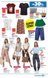 Gazetka promocyjna E Leclerc - Gazetka - ważna od 14.05 do 14.05.2022 - strona 15 - produkty: Spódnica, Ryba, Szorty, T-shirt, Wełna, Torba, Spodnie