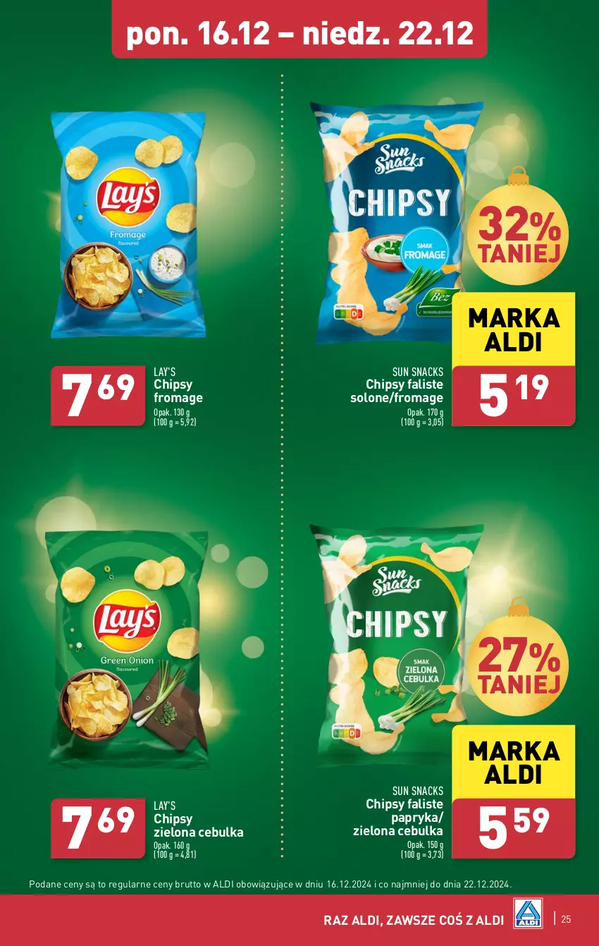 Gazetka promocyjna Aldi - Pełna oferta - ważna 16.12 do 24.12.2024 - strona 25 - produkty: Chipsy, Fa, Papryka