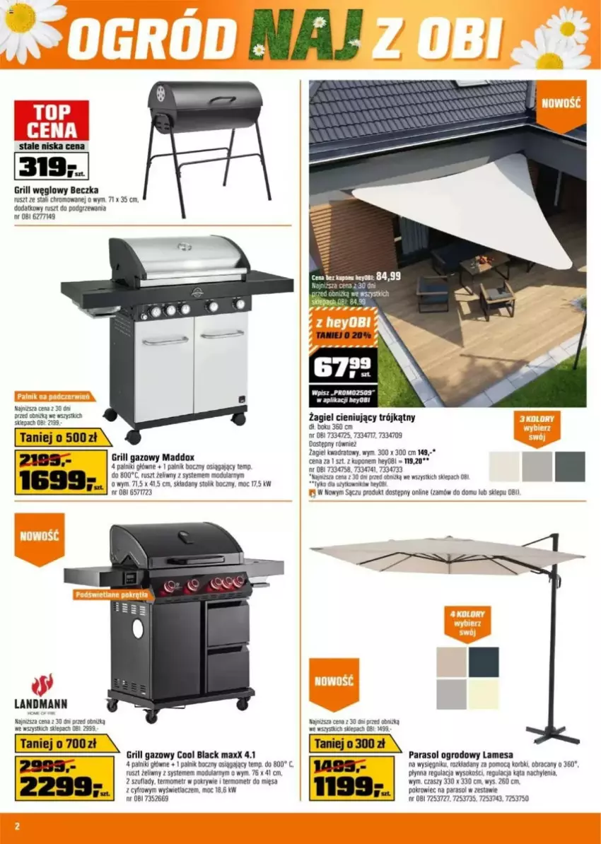 Gazetka promocyjna Obi - ważna 21.05 do 03.06.2025 - strona 10 - produkty: Grill, Grill gazowy, Lack, Moda, Parasol, Sok, Termometr