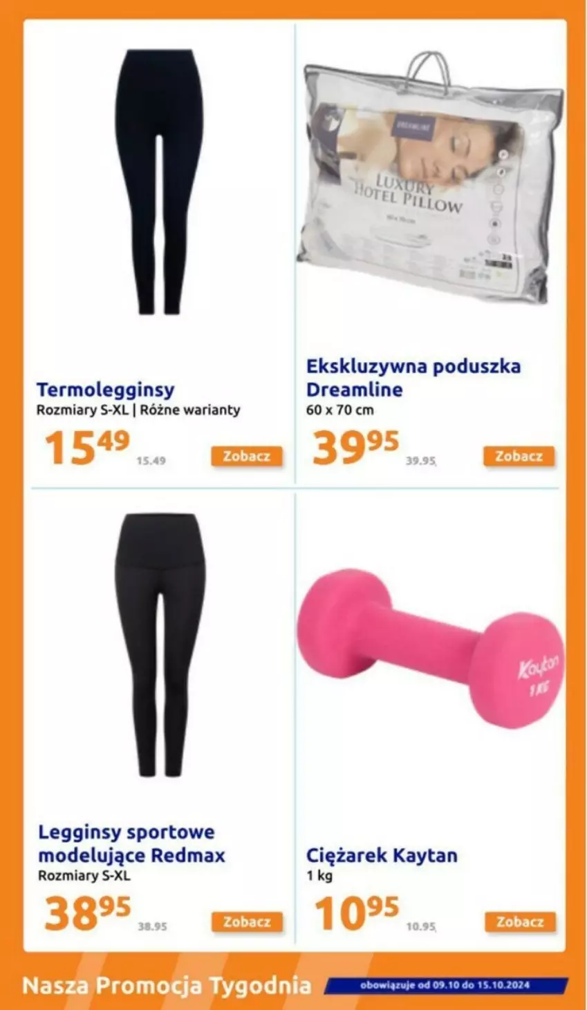 Gazetka promocyjna Action - ważna 09.10 do 15.10.2024 - strona 9 - produkty: Gin, Legginsy, Poduszka, Por, Sport