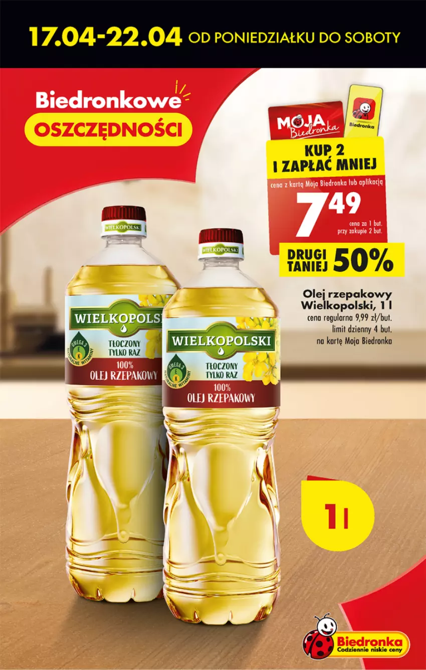 Gazetka promocyjna Biedronka - ważna 17.04 do 22.04.2023 - strona 7 - produkty: Olej, Olej rzepakowy