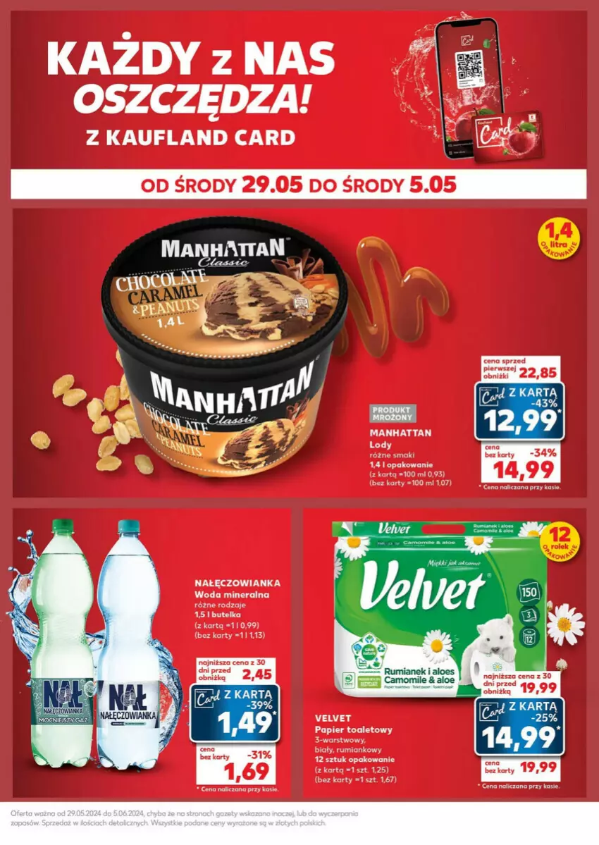 Gazetka promocyjna Kaufland - ważna 03.06 do 05.06.2024 - strona 16 - produkty: Kask, Lody, Nałęczowianka, Rum, Velvet, Woda, Woda mineralna