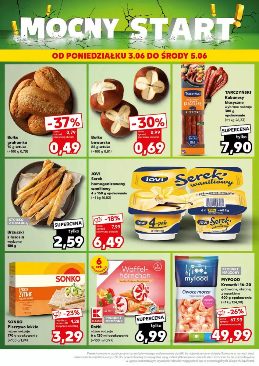 Gazetka promocyjna Kaufland - ważna 03.06 do 05.06.2024 - strona 19 - produkty: Bułka, Bułka grahamka, Gra, Kabanos, Krewetki, Piec, Pieczywo, Ser, Serek, Sonko, Tarczyński