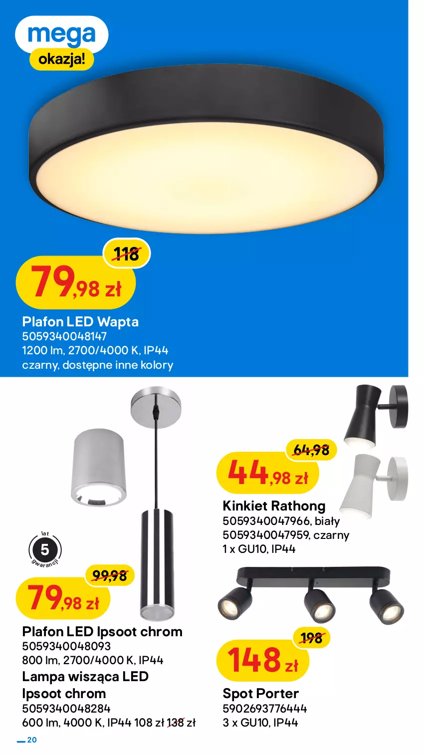 Gazetka promocyjna Castorama - ważna 06.07 do 24.07.2022 - strona 20 - produkty: Flora, Karnisz, Lampa, Lampa wisząca, Plafon, Plafon LED, Por, Szyna, Tapeta, Zasłona