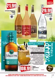 Gazetka promocyjna Topaz - Gazetka - Gazetka - ważna od 30.04 do 30.04.2022 - strona 7 - produkty: Biały Bocian, Sok, Gin, Cytryny, Whisky, Sprite, Lanki, Likier, Jabłka