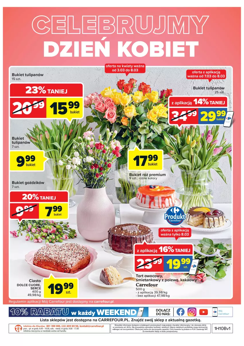 Gazetka promocyjna Carrefour - Gazetka Carrefour Targ świeżości - ważna 08.03 do 14.03.2022 - strona 4 - produkty: Bukiet, Ser, Tulipan