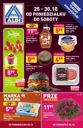 Gazetka promocyjna Aldi - Katalog spożywczy - Gazetka - ważna od 30.10 do 30.10.2021 - strona 1 - produkty: Naleśniki, Ser, Chryzantema, Hamburger, Tera, Sanki, Burger, Syrop, Bułka, Pomidory, Kokos