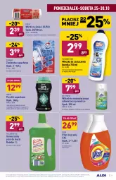 Gazetka promocyjna Aldi - Katalog spożywczy - Gazetka - ważna od 30.10 do 30.10.2021 - strona 21 - produkty: Płyn do prania, Worki na śmieci, Clin, Perełki zapachowe, Tera, Vizir, Mleczko, Putzmeister, Worki na śmiec, Płyn do mycia, Bryza, Lenor