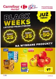 Gazetka promocyjna Carrefour - Gazetka Market - Gazetka - ważna od 03.12 do 03.12.2022 - strona 1 - produkty: Kosz, Mleczko, Ptasie mleczko, Jabłka
