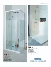 Gazetka promocyjna Castorama - Katalog Łazienki 2021 - Gazetka - ważna od 31.12 do 31.12.2021 - strona 117 - produkty: Piec, Sok, Por, Rama, Kabina kwadratowa, Kabina półokrągła, Tran, Drzwi, Astor