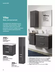 Gazetka promocyjna Castorama - Katalog Łazienki 2021 - Gazetka - ważna od 31.12 do 31.12.2021 - strona 56 - produkty: Por, Słupek, Szafka, Umywalka, Drzwi, Lustro