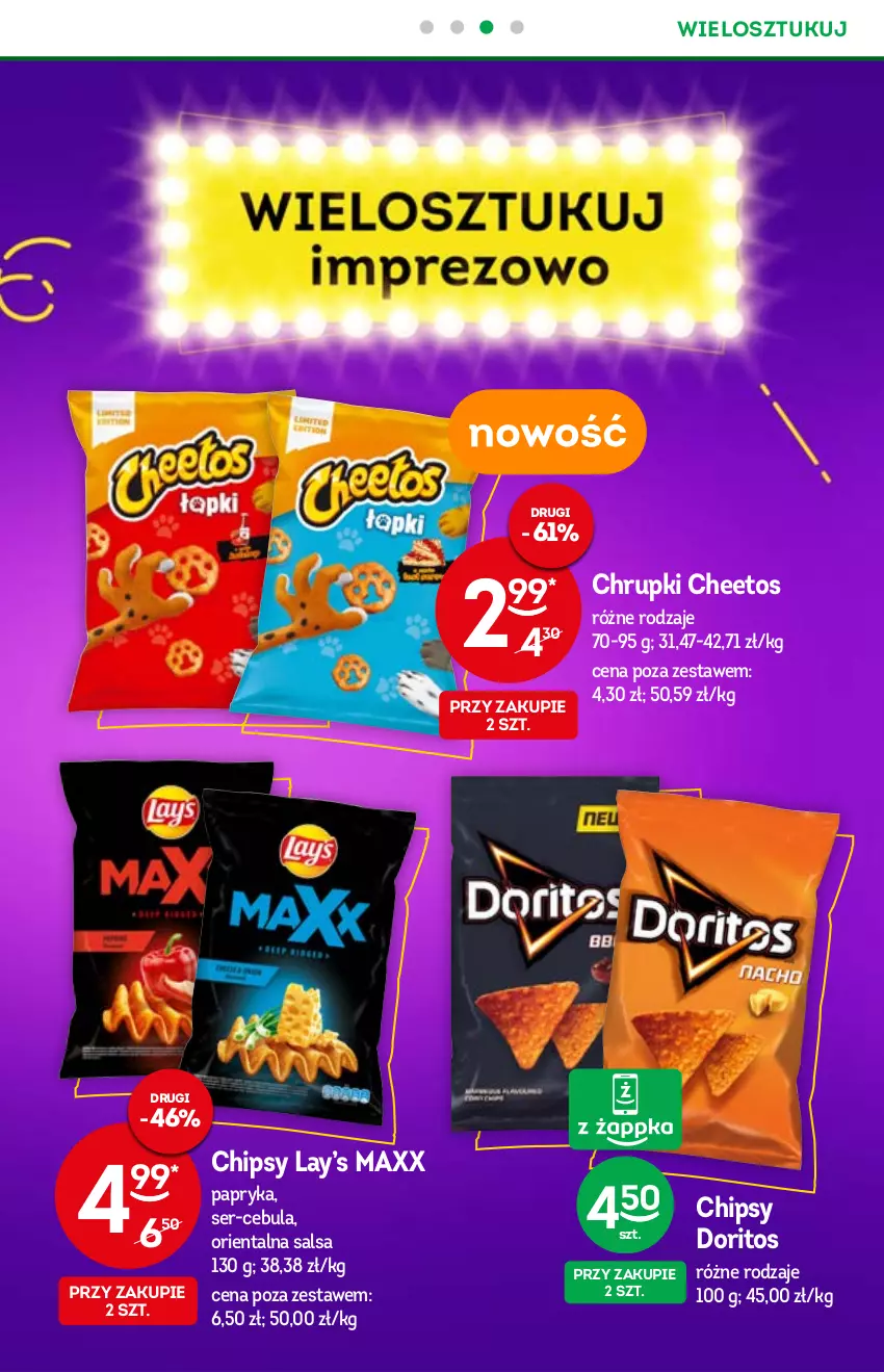 Gazetka promocyjna Żabka - ważna 05.01 do 18.01.2022 - strona 14 - produkty: Cebula, Cheetos, Chipsy, Chrupki, Lay’s, Papryka, Salsa, Ser