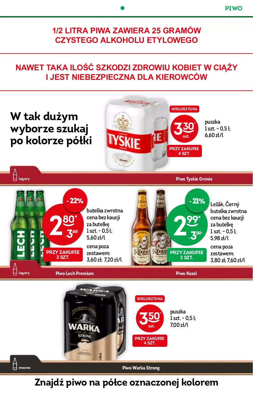 Gazetka promocyjna Żabka - ważna 05.01 do 18.01.2022 - strona 9 - produkty: Gra, Kozel, Lech Premium, Piec, Piwa, Piwo, Tyskie, Warka