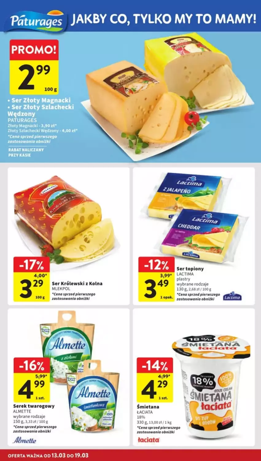 Gazetka promocyjna Intermarche - ważna 13.03 do 19.03.2025 - strona 13 - produkty: Almette, Fa, Królewski, Ser, Serek, Serek twarogowy