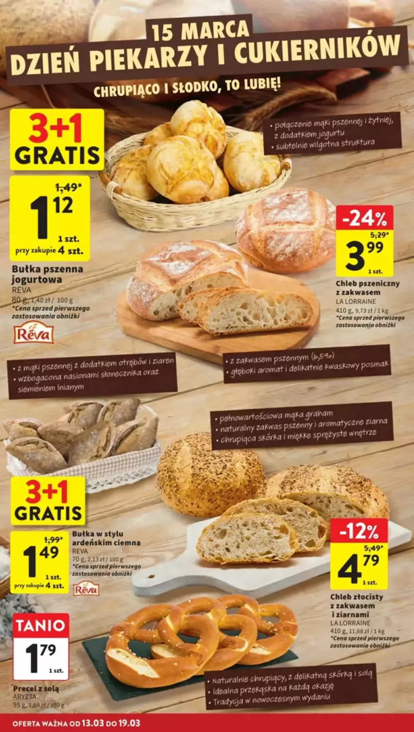 Gazetka promocyjna Intermarche - ważna 13.03 do 19.03.2025 - strona 15 - produkty: Bułka, Chleb, Gra, Jogurt, LG